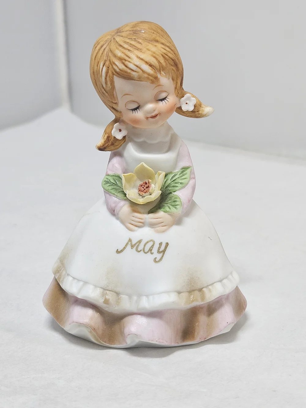 Kelvin's Exclusives May Birthday Month Ceramic  Flower Figurine Girl